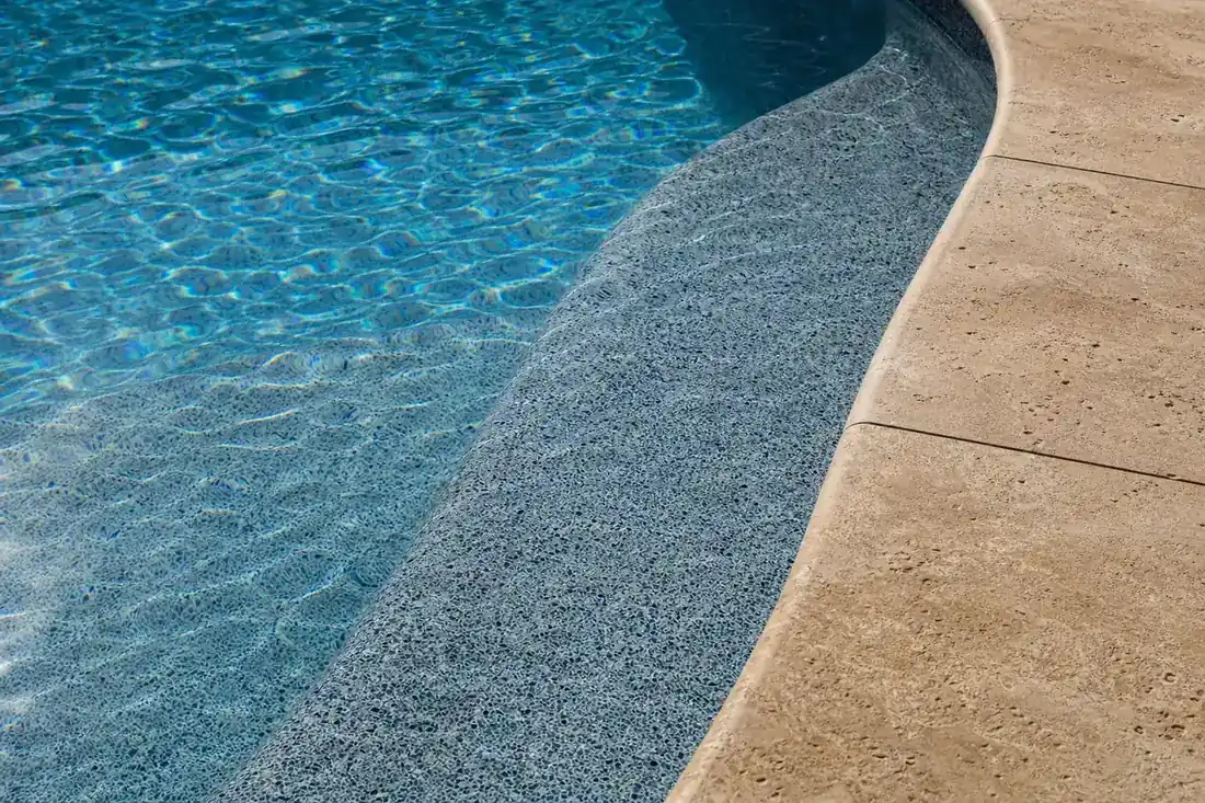 Pebble interior — pool construction stage